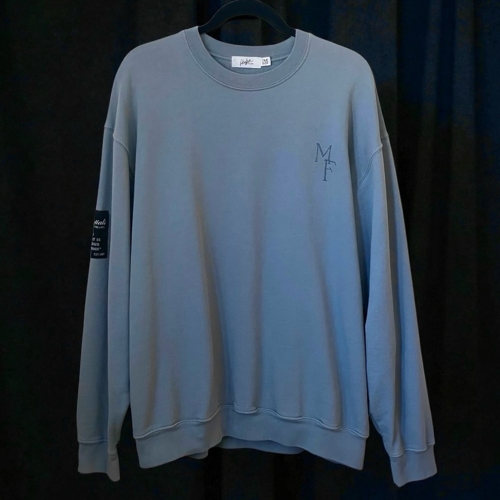 The Mayfair Group Essentials Women’s Blue Crewneck Sweatshirt | One Size